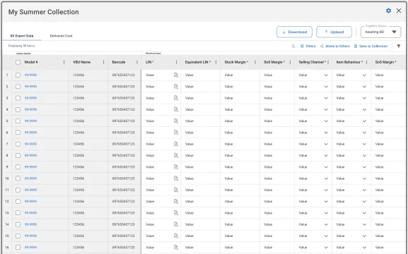 Merchant Platform: bulk view to approve many vendor items at once